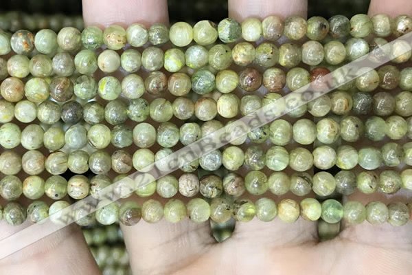 CKC760 15.5 inches 4mm round natural green kyanite beads