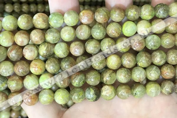 CKC762 15.5 inches 8mm round natural green kyanite beads