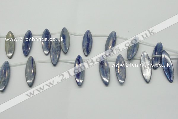 CKC83 Top drilled 13*40mm marquise natural kyanite gemstone beads