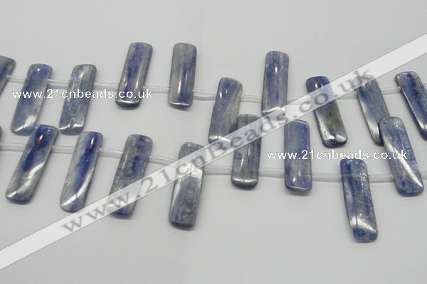 CKC87 Top drilled 11*35mm rectangle natural kyanite gemstone beads