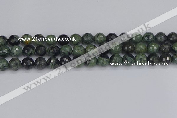 CKJ313 15.5 inches 10mm faceted round kambaba jasper beads