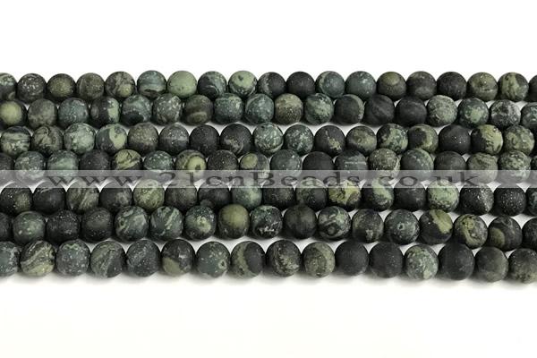 CKJ326 15 inches 6mm round matte kambaba jasper beads