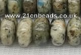 CKJ439 15.5 inches 5*10mm - 6*10mm rondelle natural k2 jasper beads