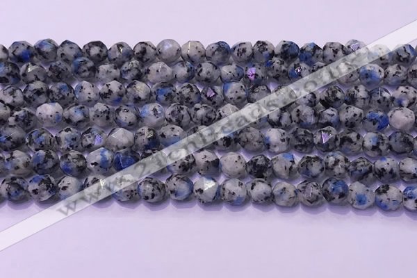 CKJ706 15.5 inches 6mm faceted nuggets imitation k2 jasper beads