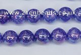 CKQ101 15.5 inches 6mm round AB-color dyed crackle quartz beads