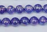 CKQ101 15.5 inches 6mm round AB-color dyed crackle quartz beads