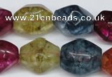 CKQ118 15.5 inches 15*20mm nuggets dyed crackle quartz beads