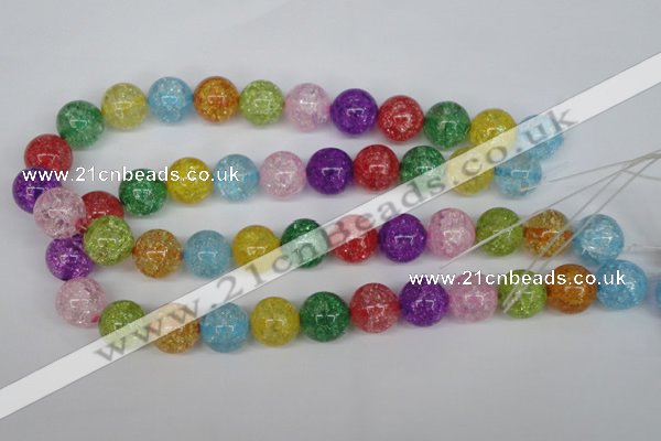 CKQ18 15.5 inches 18mm round dyed crackle quartz beads wholesale