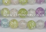 CKQ23 15.5 inches 10mm round dyed crackle quartz beads wholesale