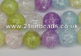 CKQ24 15.5 inches 12mm round dyed crackle quartz beads wholesale