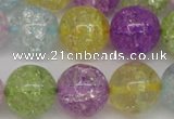 CKQ26 15.5 inches 16mm round dyed crackle quartz beads wholesale