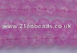 CKQ302 15.5 inches 8mm round dyed crackle quartz beads wholesale