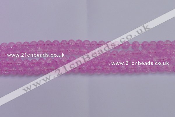 CKQ302 15.5 inches 8mm round dyed crackle quartz beads wholesale