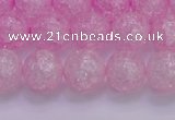 CKQ304 15.5 inches 12mm round dyed crackle quartz beads wholesale