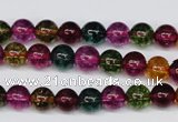 CKQ31 15.5 inches 6mm round dyed crackle quartz beads wholesale