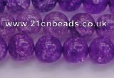 CKQ311 15.5 inches 12mm round dyed crackle quartz beads wholesale