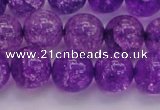 CKQ312 15.5 inches 14mm round dyed crackle quartz beads wholesale