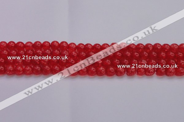 CKQ317 15.5 inches 10mm round dyed crackle quartz beads wholesale