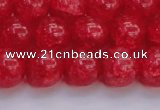 CKQ319 15.5 inches 14mm round dyed crackle quartz beads wholesale