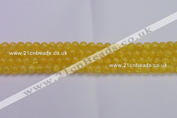 CKQ324 15.5 inches 10mm round dyed crackle quartz beads wholesale