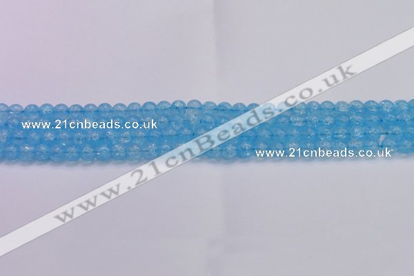 CKQ329 15.5 inches 6mm round dyed crackle quartz beads wholesale