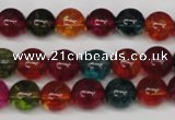 CKQ33 15.5 inches 10mm round dyed crackle quartz beads wholesale