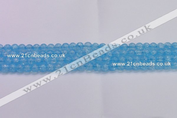 CKQ330 15.5 inches 8mm round dyed crackle quartz beads wholesale