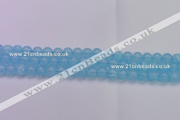 CKQ332 15.5 inches 12mm round dyed crackle quartz beads wholesale