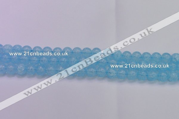 CKQ332 15.5 inches 12mm round dyed crackle quartz beads wholesale