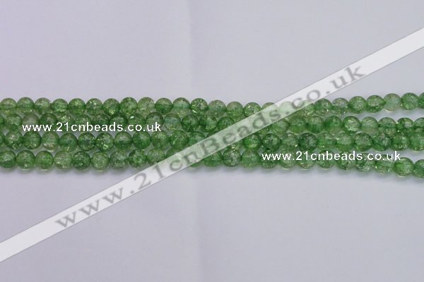 CKQ336 15.5 inches 6mm round dyed crackle quartz beads wholesale