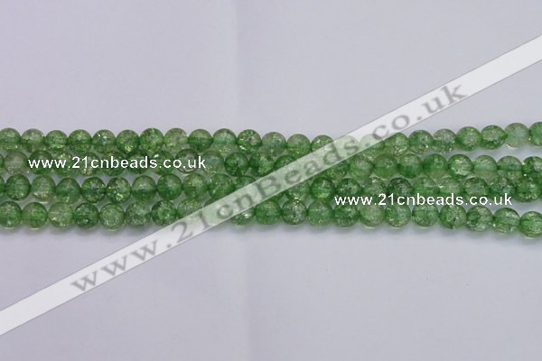 CKQ337 15.5 inches 8mm round dyed crackle quartz beads wholesale