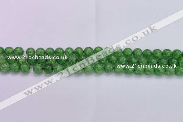 CKQ338 15.5 inches 10mm round dyed crackle quartz beads wholesale