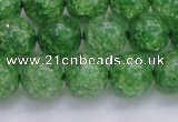 CKQ340 15.5 inches 14mm round dyed crackle quartz beads wholesale