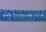 CKQ362 15.5 inches 8mm round dyed crackle quartz beads