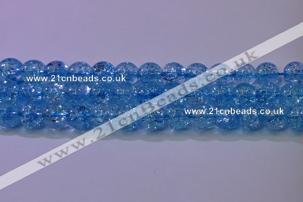 CKQ363 15.5 inches 10mm round dyed crackle quartz beads