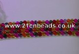 CKQ390 15.5 inches 4mm round dyed crackle quartz beads wholesale