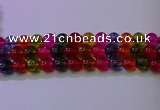 CKQ393 15.5 inches 10mm round dyed crackle quartz beads