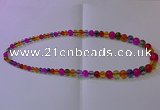 CKQ400 15.5 inches 6mm - 12mm round dyed crackle quartz beads