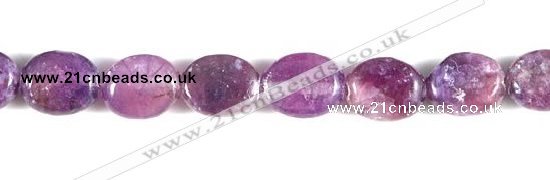 CKU01 15 inches 8*10mm oval purple kunzite beads Wholesale