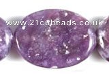 CKU03 15 inches 13*18mm oval purple kunzite beads Wholesale