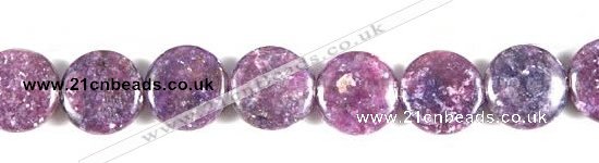 CKU04 15 inches 16mm coin purple kunzite beads wholesale