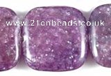 CKU08 15 inches 16*16mm square purple kunzite beads wholesale