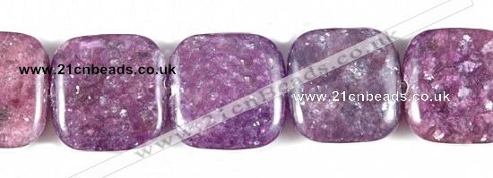 CKU08 15 inches 16*16mm square purple kunzite beads wholesale