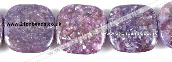 CKU09 15 inches 20*20mm square purple kunzite beads wholesale