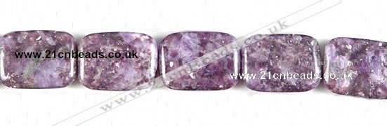 CKU11 15 inches 18*25mm rectangle purple kunzite beads wholesale