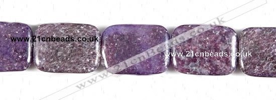 CKU12 15 inches 22*30mm rectangle purple kunzite beads wholesale