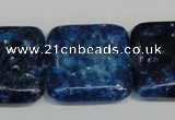 CKU120 15.5 inches 25*25mm square dyed kunzite beads wholesale