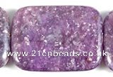 CKU14 15 inches 30*40mm rectangle purple kunzite beads wholesale