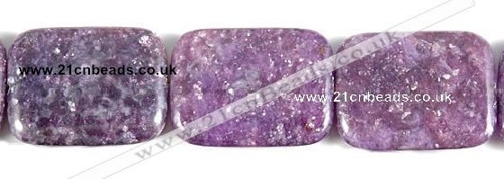 CKU14 15 inches 30*40mm rectangle purple kunzite beads wholesale