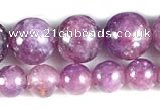 CKU15 15 inches 4mm & 6mm round purple kunzite beads wholesale